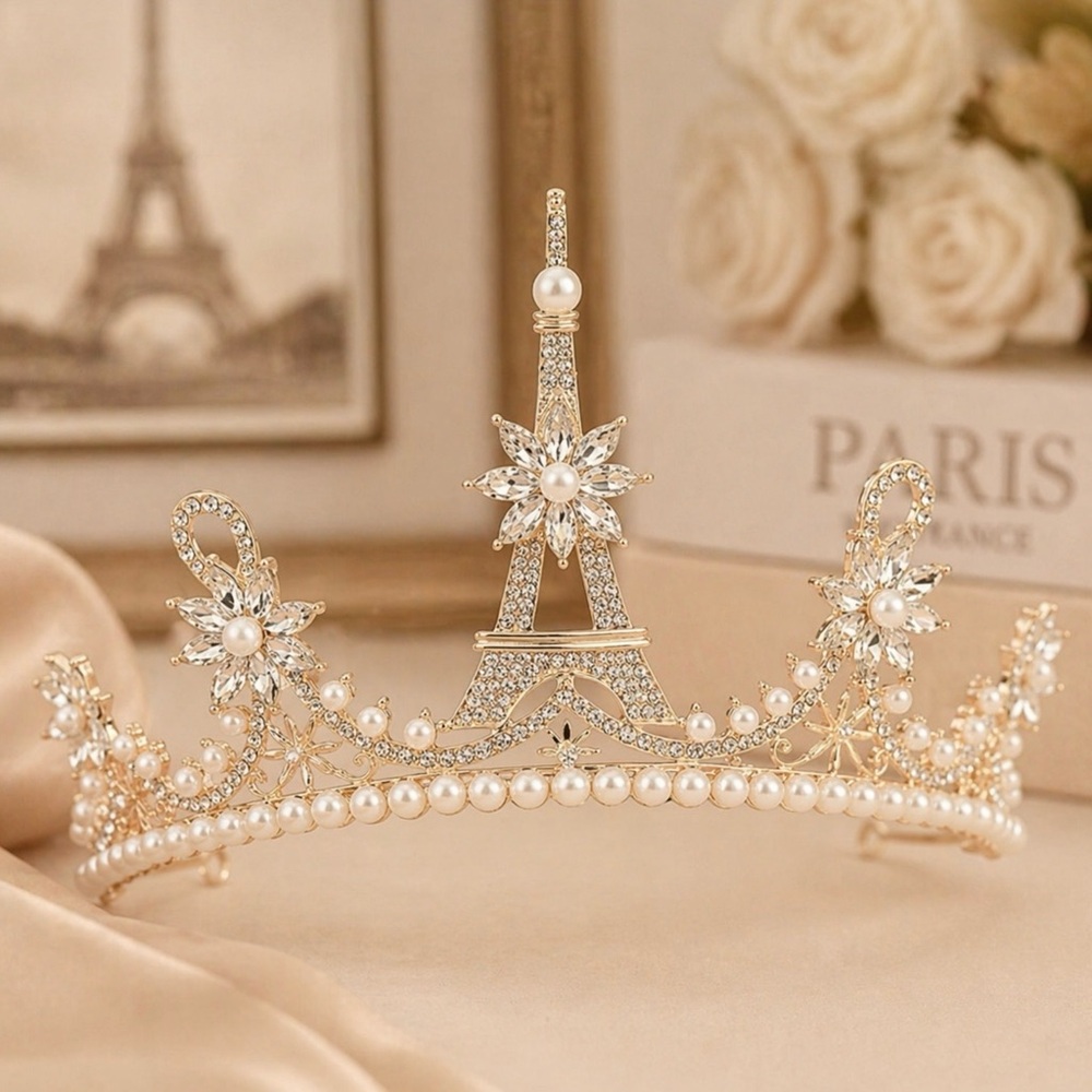 Elegant Paris-Inspired Bridal Tiara